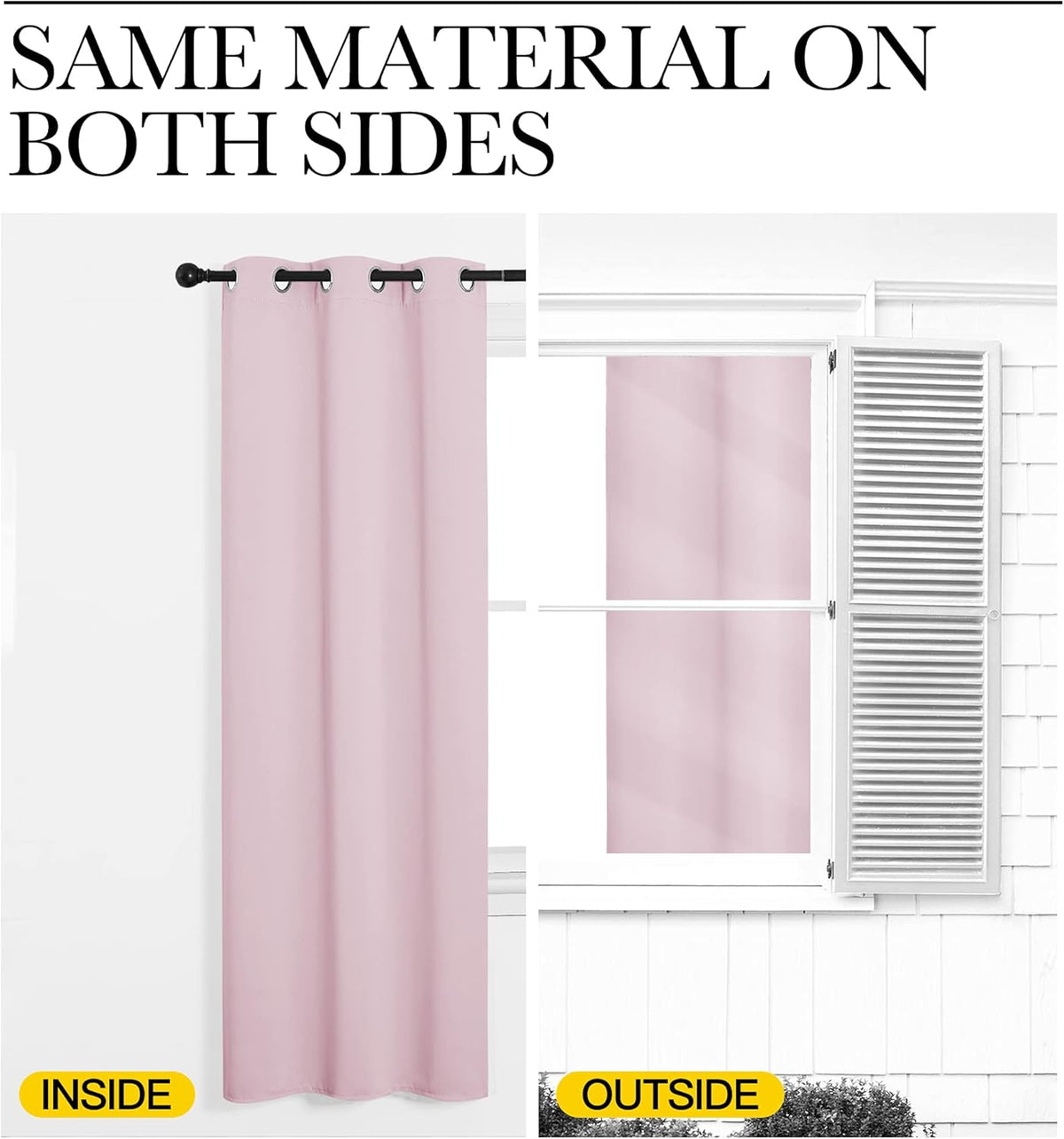 NICETOWN Blackout Curtains - Thermal Insulated Grommet Panels for Girls Room | Lavender Pink, 34 x 84 Inches
