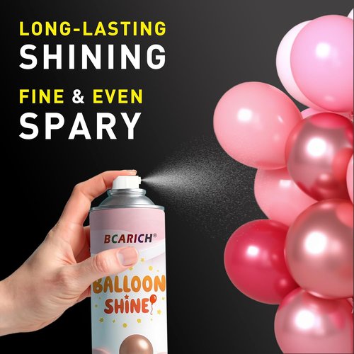 Balloon Shine Spray - 15oz High Shine Formula for Long-Lasting Latex & Foil Balloons | Waterproof & Instant Shine