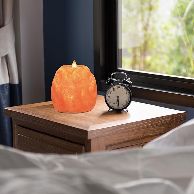 Himalayan Glow Hand Carved Himalayan Salt Candle Holders, Home Decor Item great as a Night light