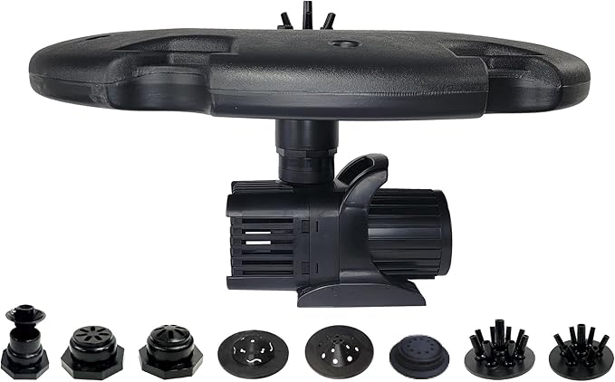 HALF OFF PONDS Floating Fountain, 1.2 HP Pond Aerator, 100 ft Cord, 10,000 GPH Water Pump, 11 Spray Patterns, Energy-Efficient, Improves Water Quality, For Large Ponds, Lakes & Water Gardens