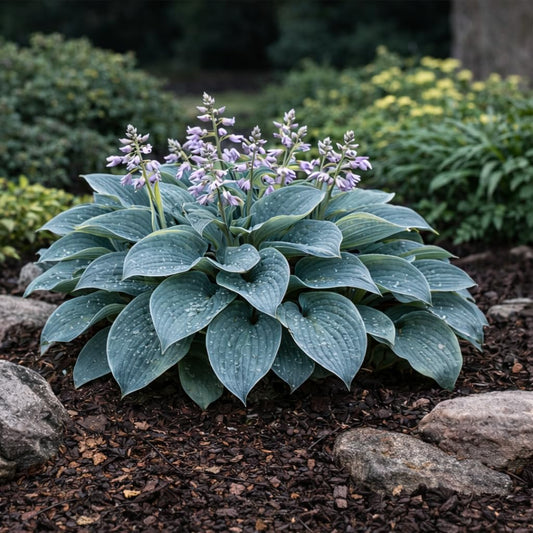Hosta of the Year & Hard to Find - 3 Pack of the Unique Blue Hosta Bare Root Plants - Produces Tall, Sturdy Stems Adorned w/Stunning Powder Blue-Green Color Lavender Flowers