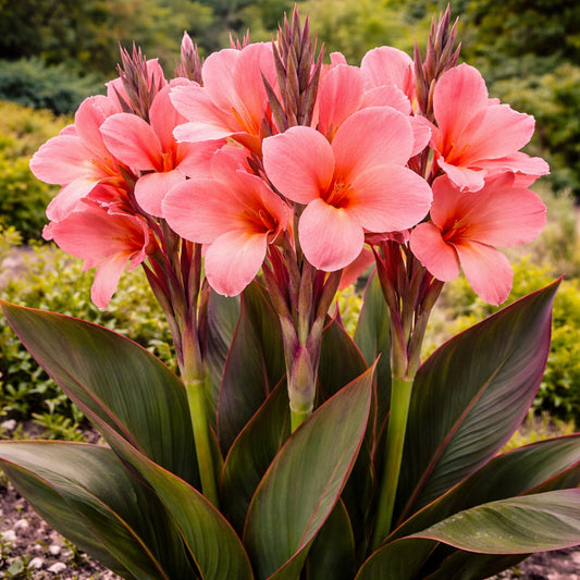 Pink City of Portland Canna Lily Bulbs for Planting – Vibrant Summer Blooming Tropical Flowers – Premium Canna Rhizomes – Easy to Grow Garden & Container Plant (3 Bulbs)