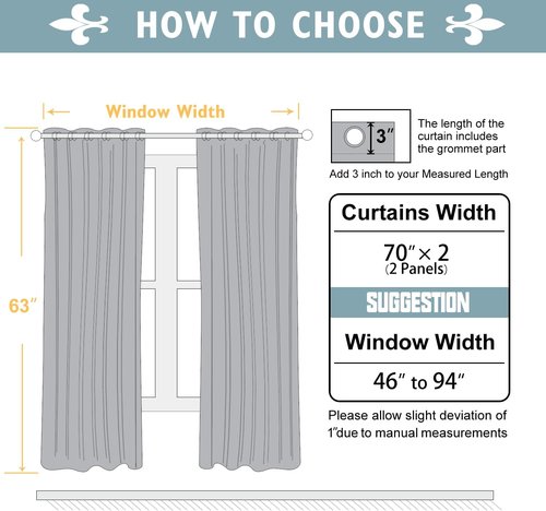 ChrisDowa Brownout Curtains - Extra Wide Thermal Insulated Room Darkening Panels | 70 x 63 Inch, Brown