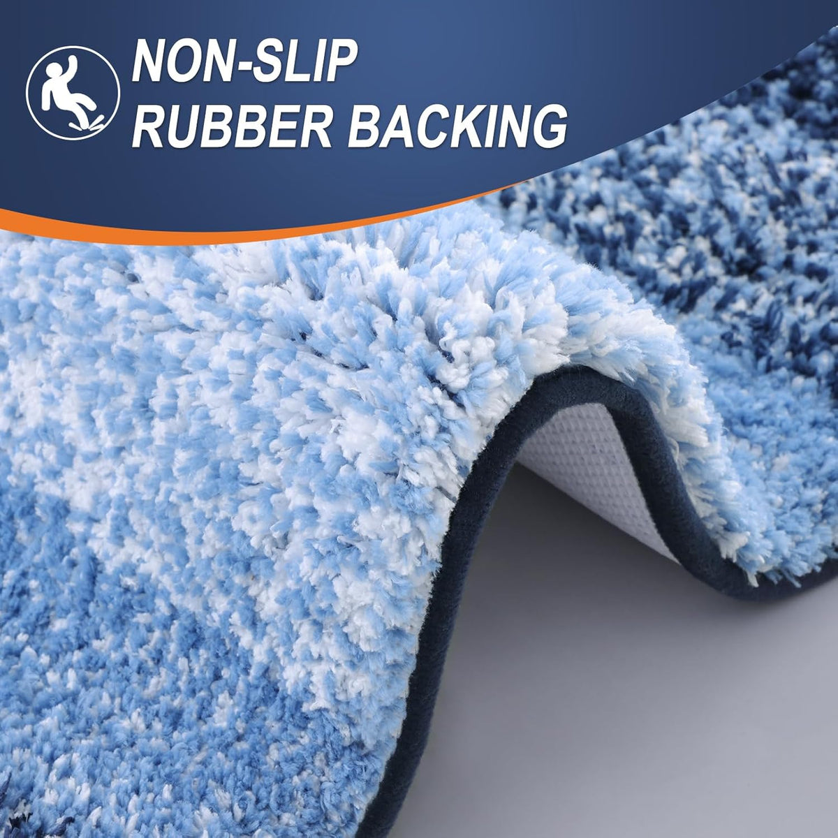 OLANLY Bathroom Rugs | Extra Soft Microfiber Mat 30x20 - Quick Dry, Machine Washable, Navy