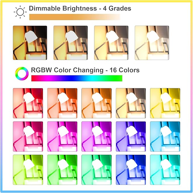 Droiee Dimmable E26 Warm LED Light Bulb, 6W RGBW Color 500LM with 16 Color Changing Modes for Christmas, Party etc with Remote Control 2 Pack