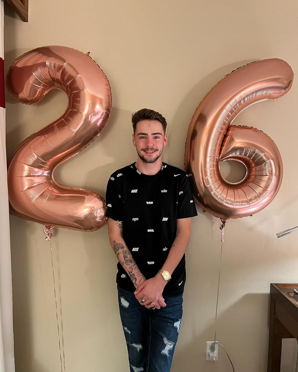 Rose Gold Number 60 Balloon - 40 Inch 60th Birthday Decoration for Men & Women | Elegant Party Supplies