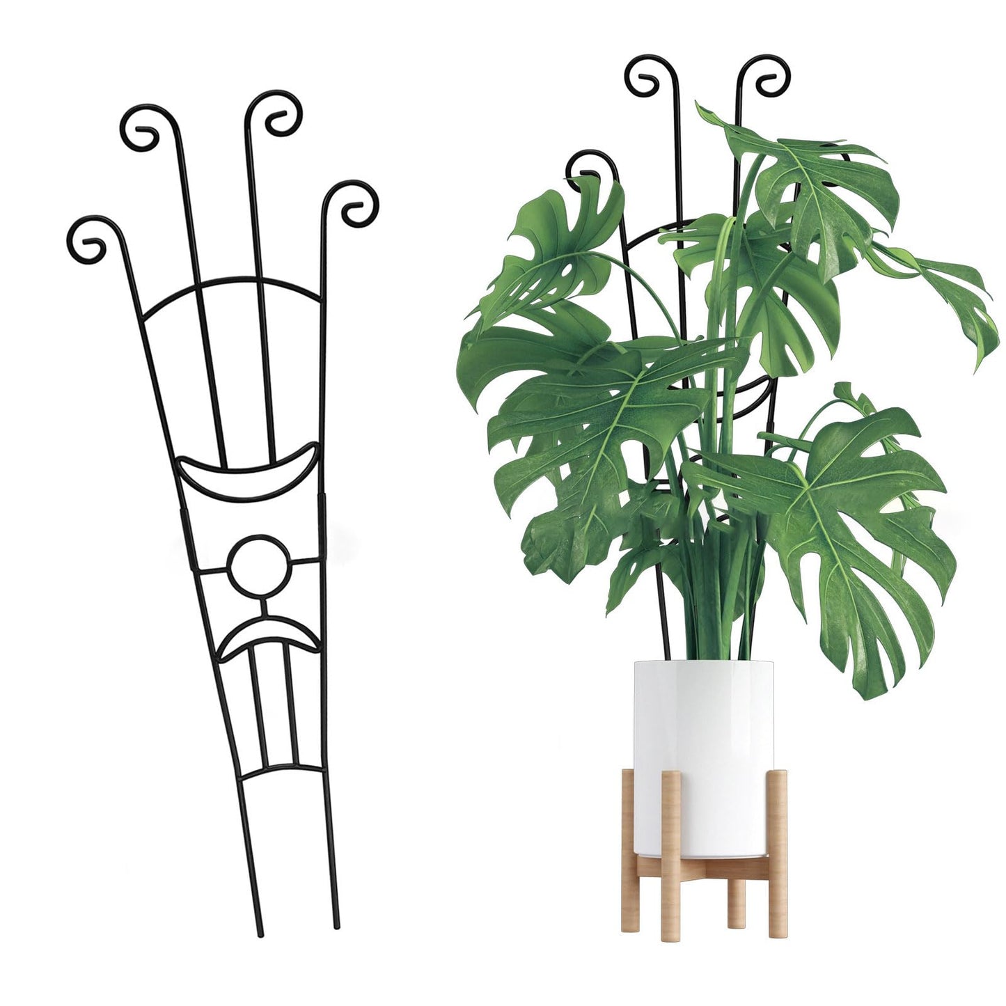 2 Pack Plant Trellis for Climbing Indoor, Expandable Large Metal for Potted, Metal Garden for Climbing,Porch Patio Deck Iron Structure