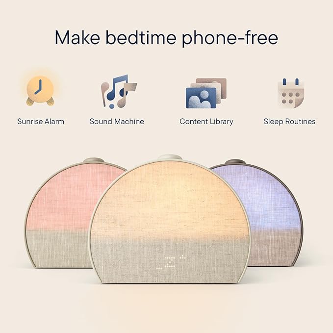 Hatch Restore 3 Sunrise Alarm Clock, Sound Machine, Smart Light (Putty) - White Noise, Screen-Free Sleep Routine