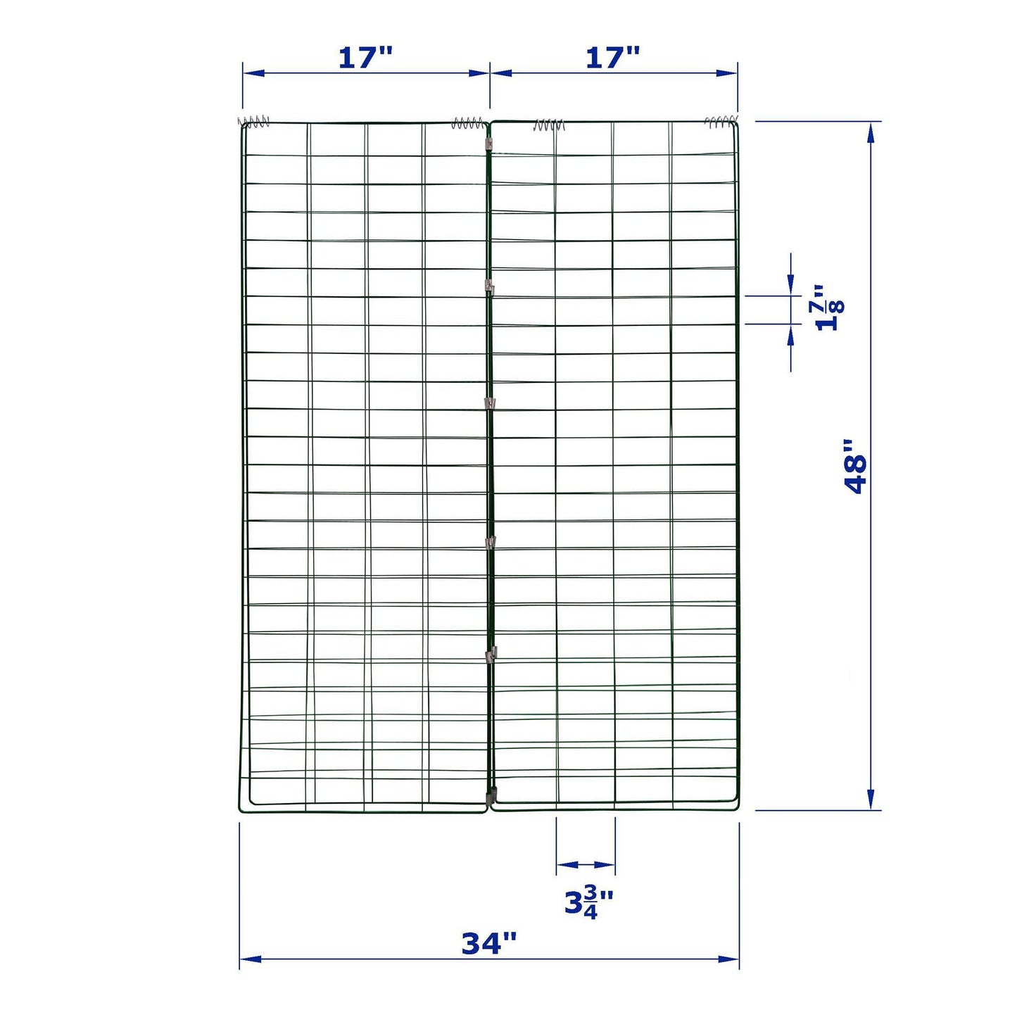 Garden Cucumber Trellis A-Frame Folding Plant Trellis 48 Inch by 34 Inch for Climbing Vegetables Flowers Green 1 Pack with Clips,Cable Ties and Ground Stakes