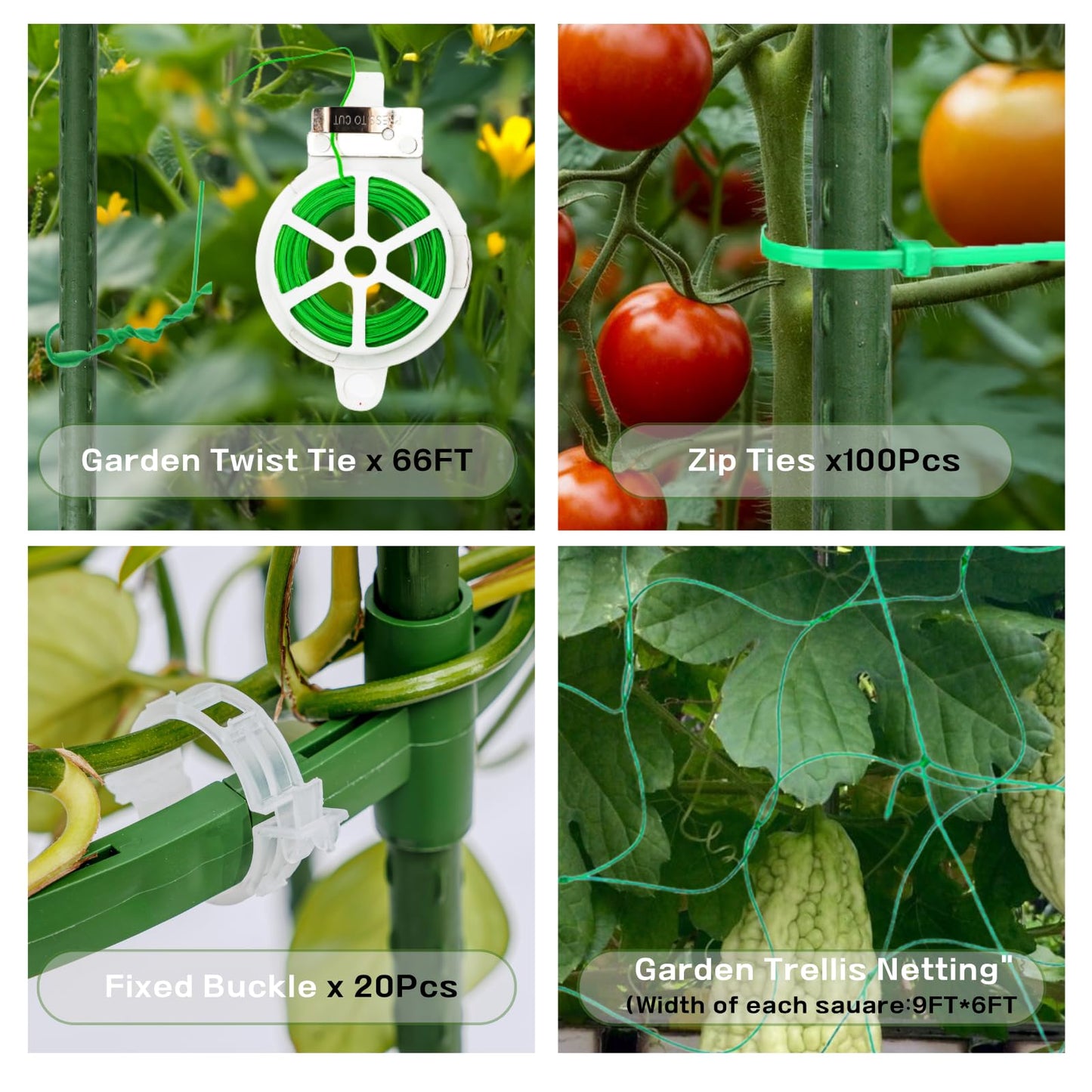 Cucumber Trellis for Raised Beds - Sturdy Arch Trellis for Peas, Beans & Climbing Plants | Outdoor Vegetable Support, Garden Trellis Kit (31" Lx30 Wx48 H)