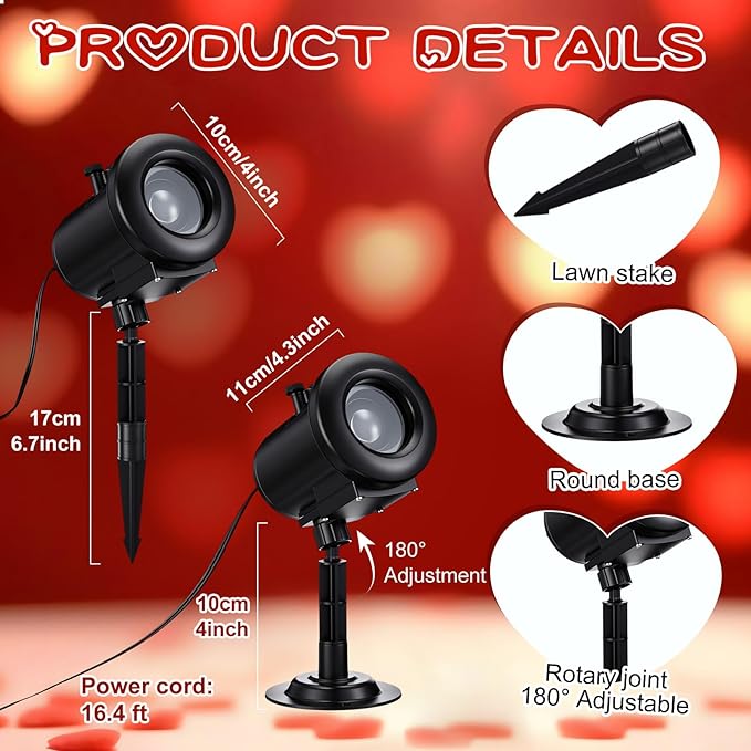 Easter Religious Projector Light Outdoor with 12 Film Slides, Christian Cross Saint Patrick Jesus Projection Light, Multiple Holidays 4 Color Mode with Remote, Waterproof Yard Decor