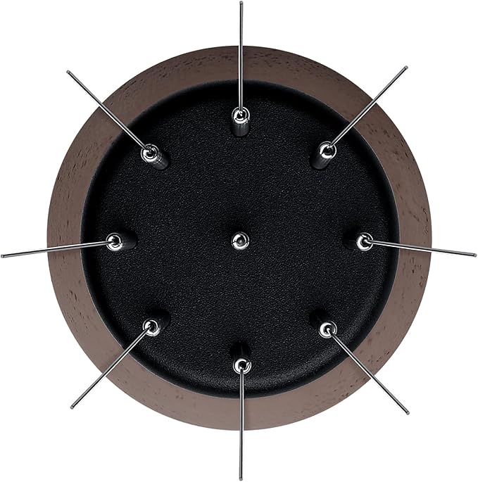 Normcore WDT Tool V2, 9 Prong 0.23mm Espresso Distribution Tool, Weiss Distribution Technique, Magnetic Coffee Stirrer with 16 Extra Needles, American Walnut Wood Handle