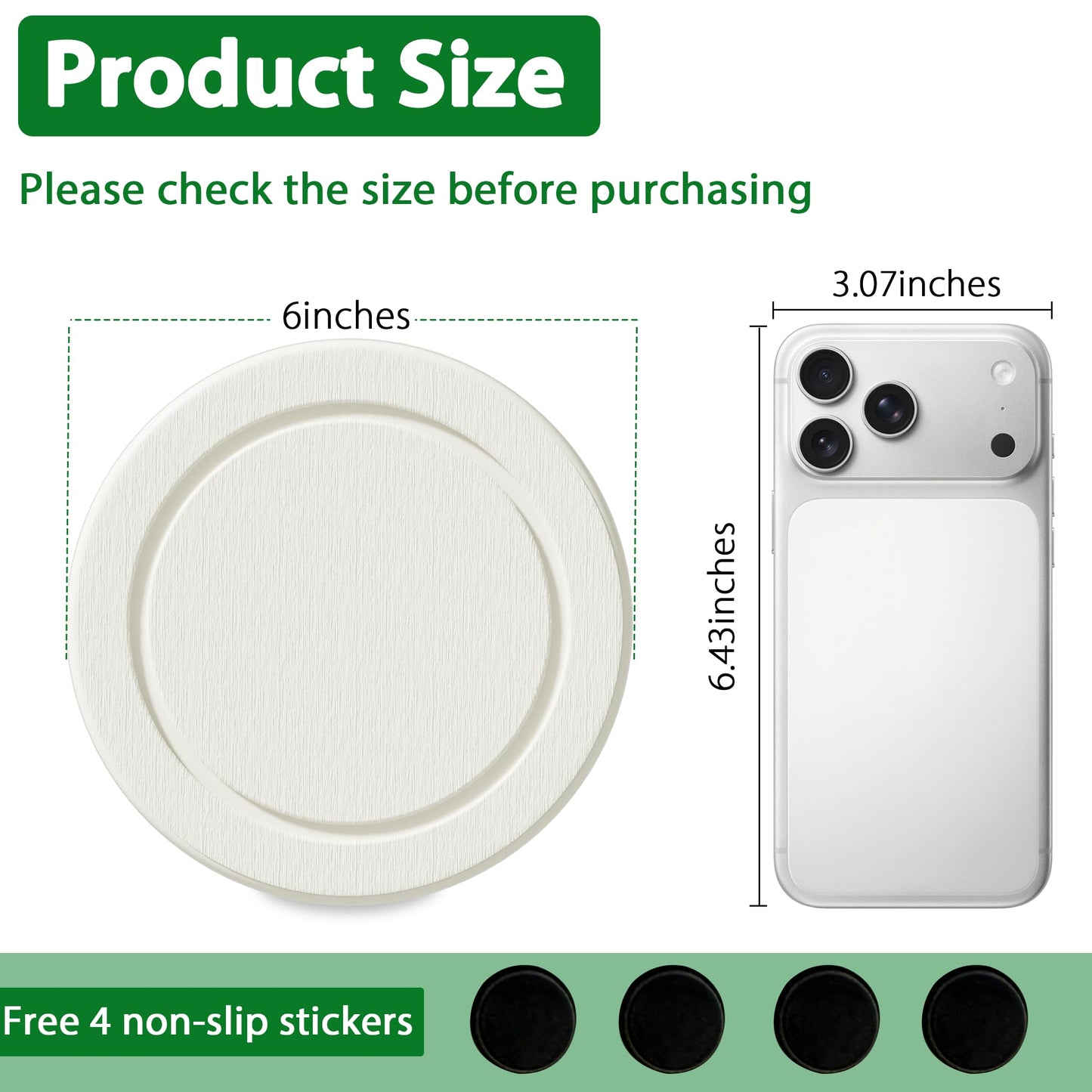 Plant Saucer Flower Pot Saucers Plant Trays for Pots Instant Dry Diatomaceous Earth Round Plant Drip Trays for Indoors Keeping Counter and Floors Dry and Clean (2Pcs White Small)