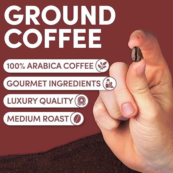 Hazelnut Ground Coffee | Hazelnut Flavored Coffee Medium Roast | Smooth Nutty Gourmet Flavored | Specialty Grade | 12 oz
