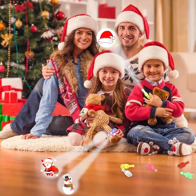 48PCS Christmas Party Favors, Finger Lights for Kids Bulk, Led Light Up Finger Light Birthday Decorations, Xmas Gifts for Grandkids Teen Stocking Stuffers Classroom Prizes Parties Goodie Bag Filler