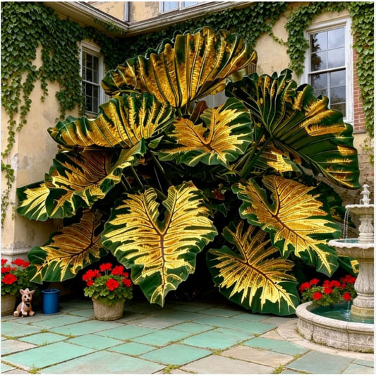 FERIWOY Elephant Ear Bulb Starter for Lush Greenery Display in Garden and Patio