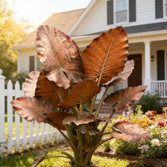 Hardy Elephant Ear Plant Bulbs | Tropical Colocasia for Home Garden & Outdoor Patio Landscaping (2)