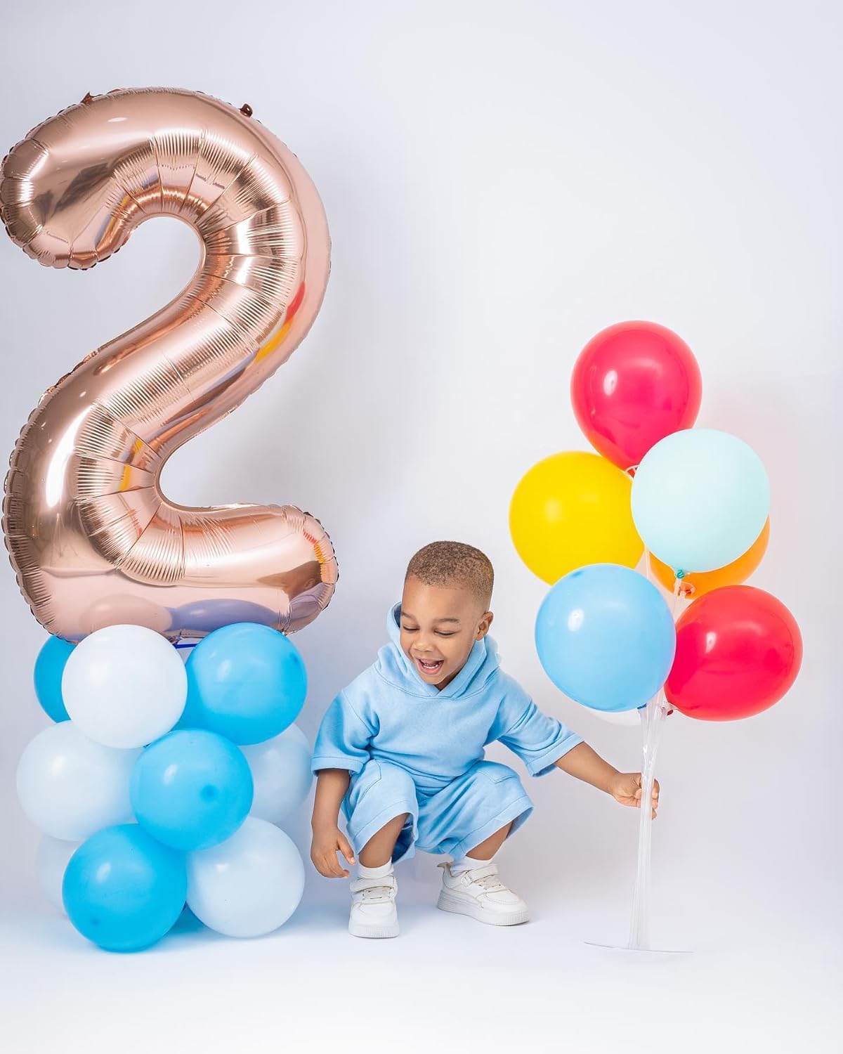 Rose Gold Number 9 Balloon - 40 Inch Giant Foil Balloon for 9th Birthday Party Decorations