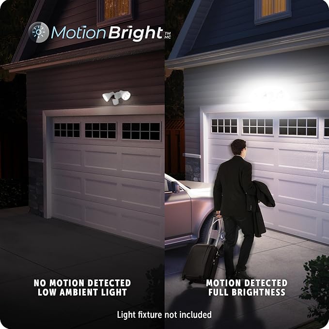 Globe Electric 17000223 240-Degree Wired Motion Activated White Outdoor Flood Light Replacement Sensor