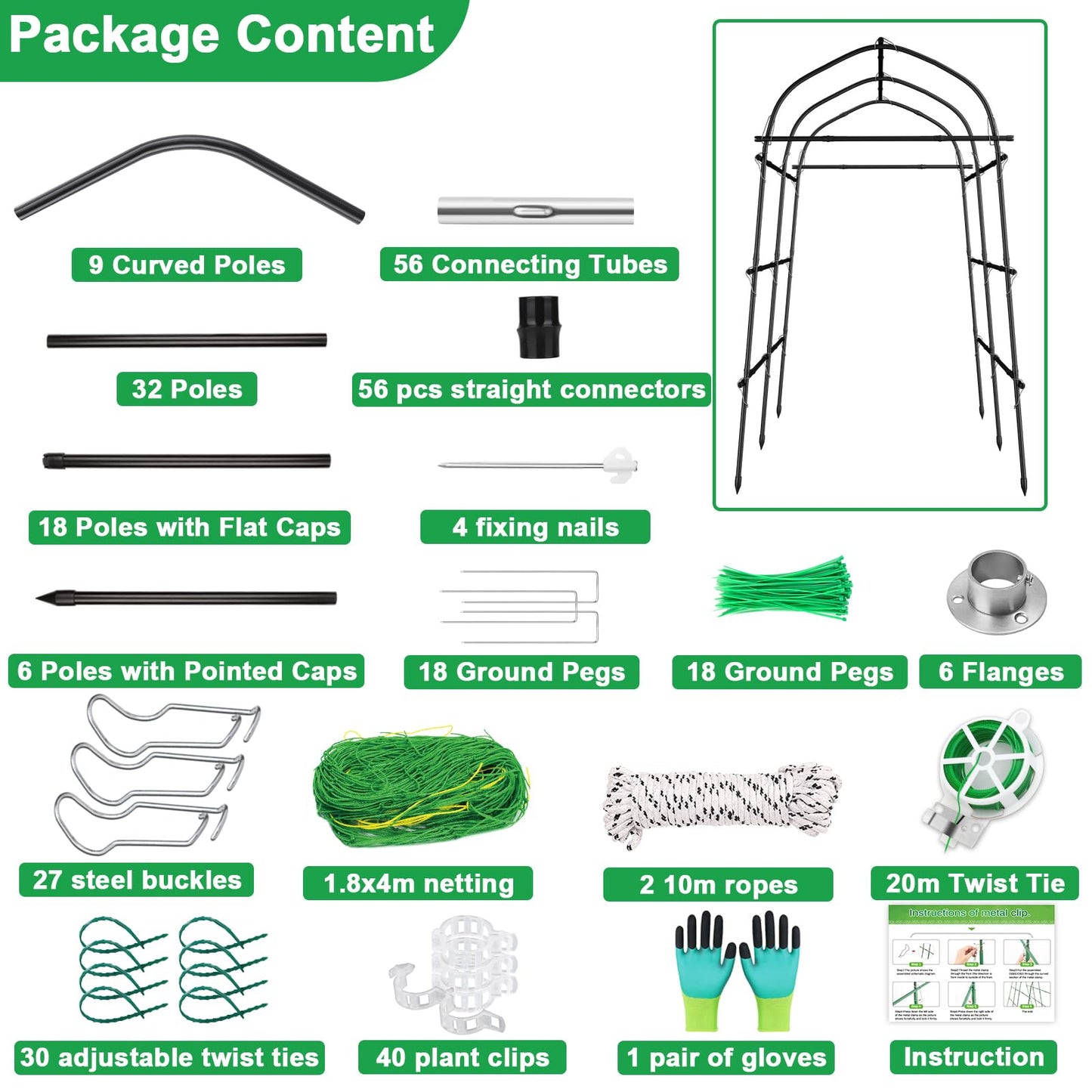 Garden Arch Trellis for Climbing Plants Outdoor, 7ft Extra Tall Metal Walkway Trellis Cucumber Arch Trellis Archway Arbor Tunnel Large Trellis for Climbing Vines Vegetable Grape Garden Raise Bed