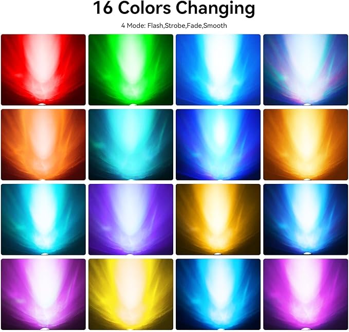 Colored Pond Lights with Timer, RGB Fountain Light IP68 Waterproof, Dimmable Outdoor Landscape Lights Fish Tank Pond Fountain Garden, 4 in Set