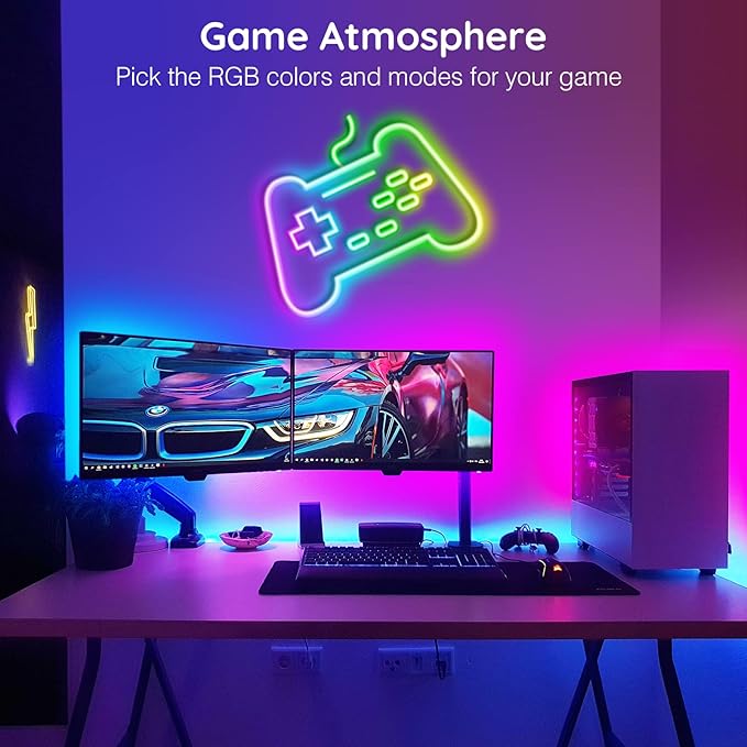 AILBTON 150Ft Neon Rope Lights,Flexible Led Rope Lights Control with App/Remote,Multiple Modes Music Sync Gaming RGB Led Neon Lights for Bedroom Outdoor