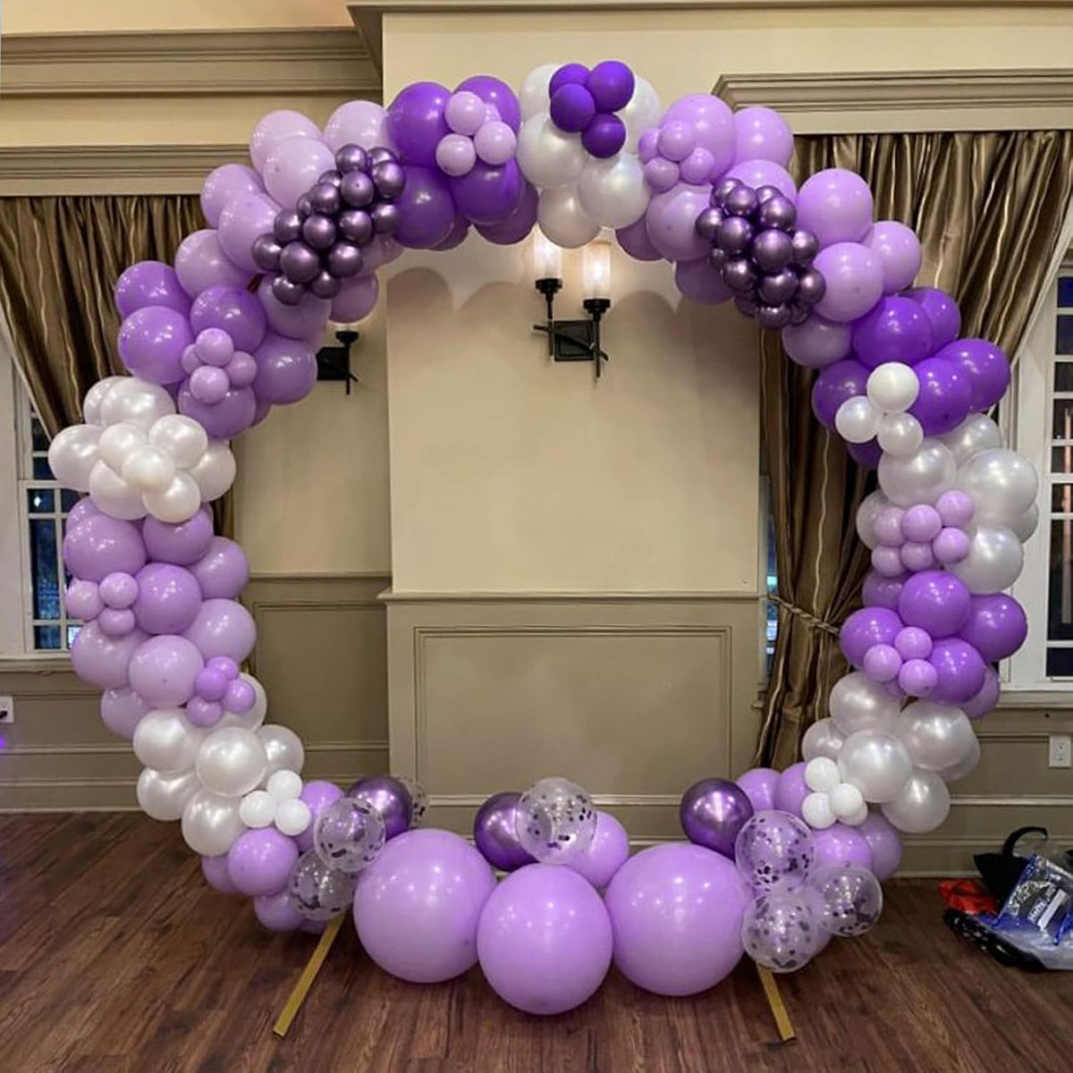 Skiennix Purple Balloon Kit - 120 Pcs in 5-18 Inch Sizes for Birthday, Wedding & Baby Shower Decor