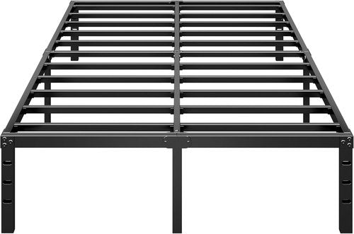 HLIPHA Metal Platform Bed Frame - 16-Inch Tall King Size | Heavy-Duty Support Slats, No Box Spring Needed, Easy Assembly - Black