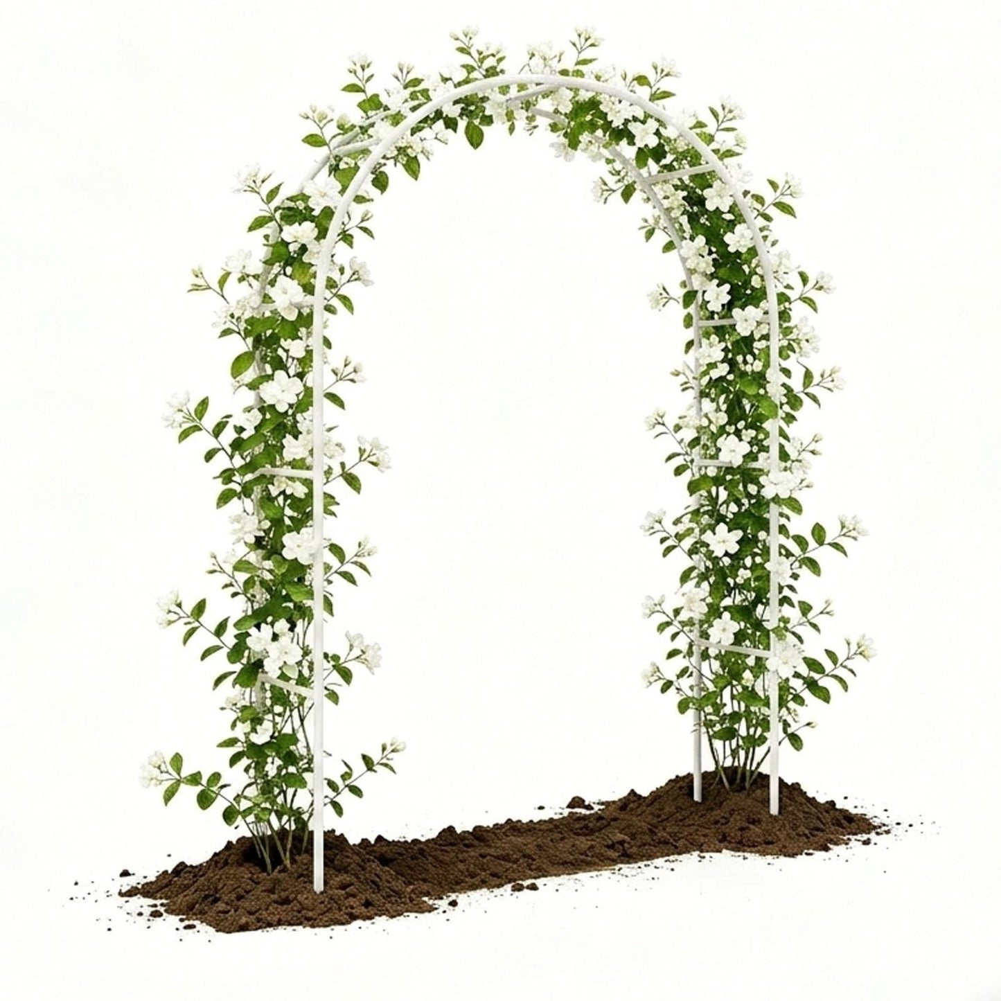 Garden Arch Trellis for Climbing Plants, Metal Outdoor Archway Arbor Stand Frame for Wedding Ceremony, Backyard Raised Bed Cucumber Vines, Floral Decorations 4.6ft 7.8ft 11ft(Green,W7.87ft*H7.22ft)