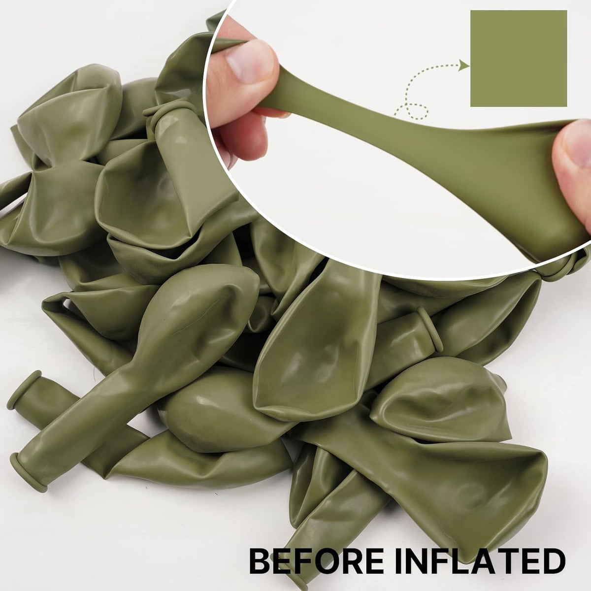 PartyWoo Sage Green Balloons - 140-Piece Latex Balloon Arch Kit for Weddings & Birthdays | Olive Boho Decor