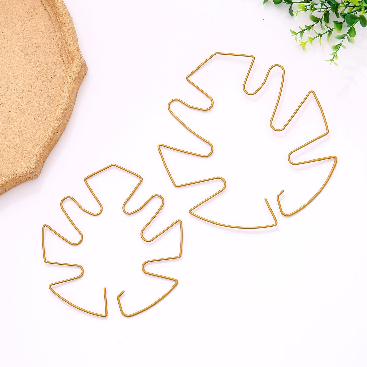 Spiritlele 5 Pcs Yellow Plant Stem Support Holder Set Monstera Plant Support Clamp Growth Accessories for Indoor Plants Big