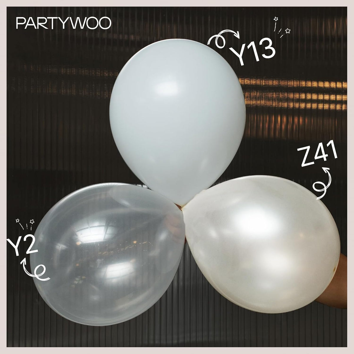 PartyWoo Pearl Beige Balloons - 50pcs 12 Inch Off White Latex Helium Balloons for Weddings & Events