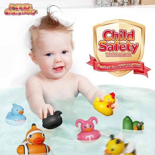 Advent Calendar - 24-Day Christmas Countdown with Rubber Duck Bath Toys for Kids | Perfect Holiday Gift