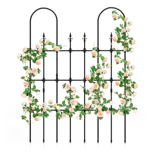 Byroce Garden Trellis for Climbing Plants Outdoor, 73” Garden Arch Trellis with Non-Rust Metal Pipes, Decorative Cucumber Trellis Climbing Support for Various Vegetables & Flowers Vine in Yard, Lawn