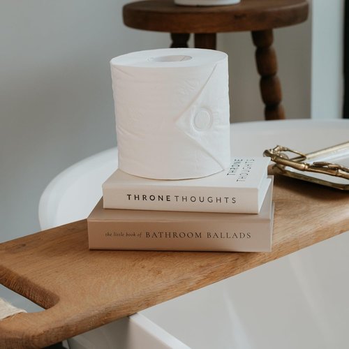 KIBAGA Modern Bathroom Decor Books - Set of 2 Funny Restroom Accessories for Charming Bath Shelf