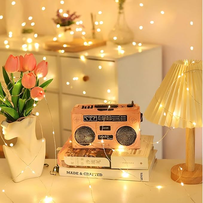 2Pack Battery Powered Fairy Led String Lights 7Ft 20 LED Twinkle Lights Home Bedroom Indoor Outdoor Halloween Diwali Christmas Party Decoration