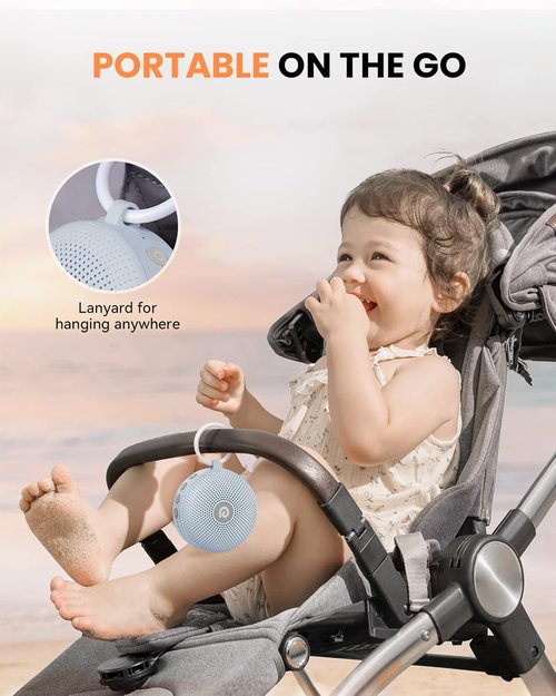 Dreamegg White Noise Machine - Portable Sound Therapy Device with 21 Soothing Sounds | Ideal for Home & Travel