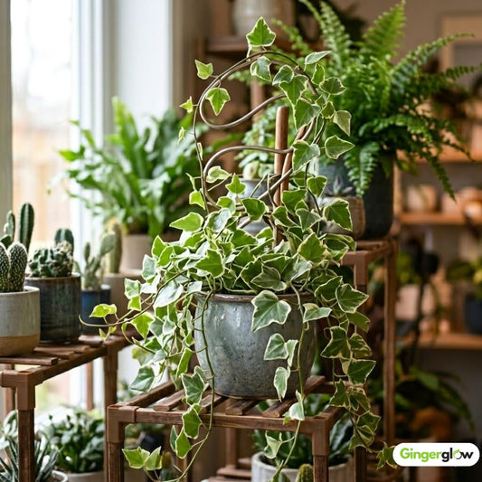 Ivy Live Plant in 4 Inch Pot - Wax Ivy | Real Wax Ivy Plant | Trailing & Climbing Easy-Care Houseplant | Live Houseplants for Home & Office Décor