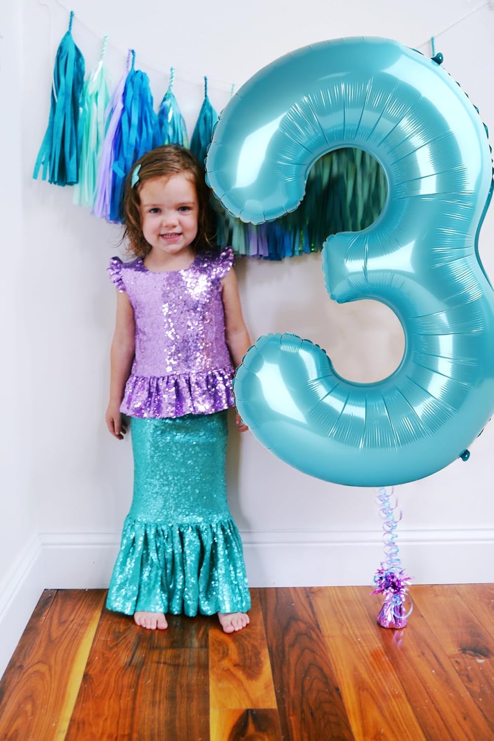 Skiennix 40-Inch Pastel Blue Number Balloons - Perfect for 2nd, 12th, 21st Birthdays & Celebrations
