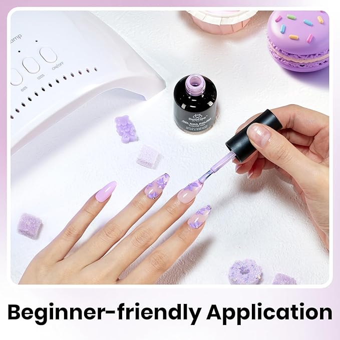 beetles Pink Gel Polish - 1pc 15ml Pastel Pink Lavender Violet Mauve Color Spring Milky Taro Soak Off Uv LED Nail Lamp Polish Nail Art Manicure Salon DIY Home Solid Color Gel
