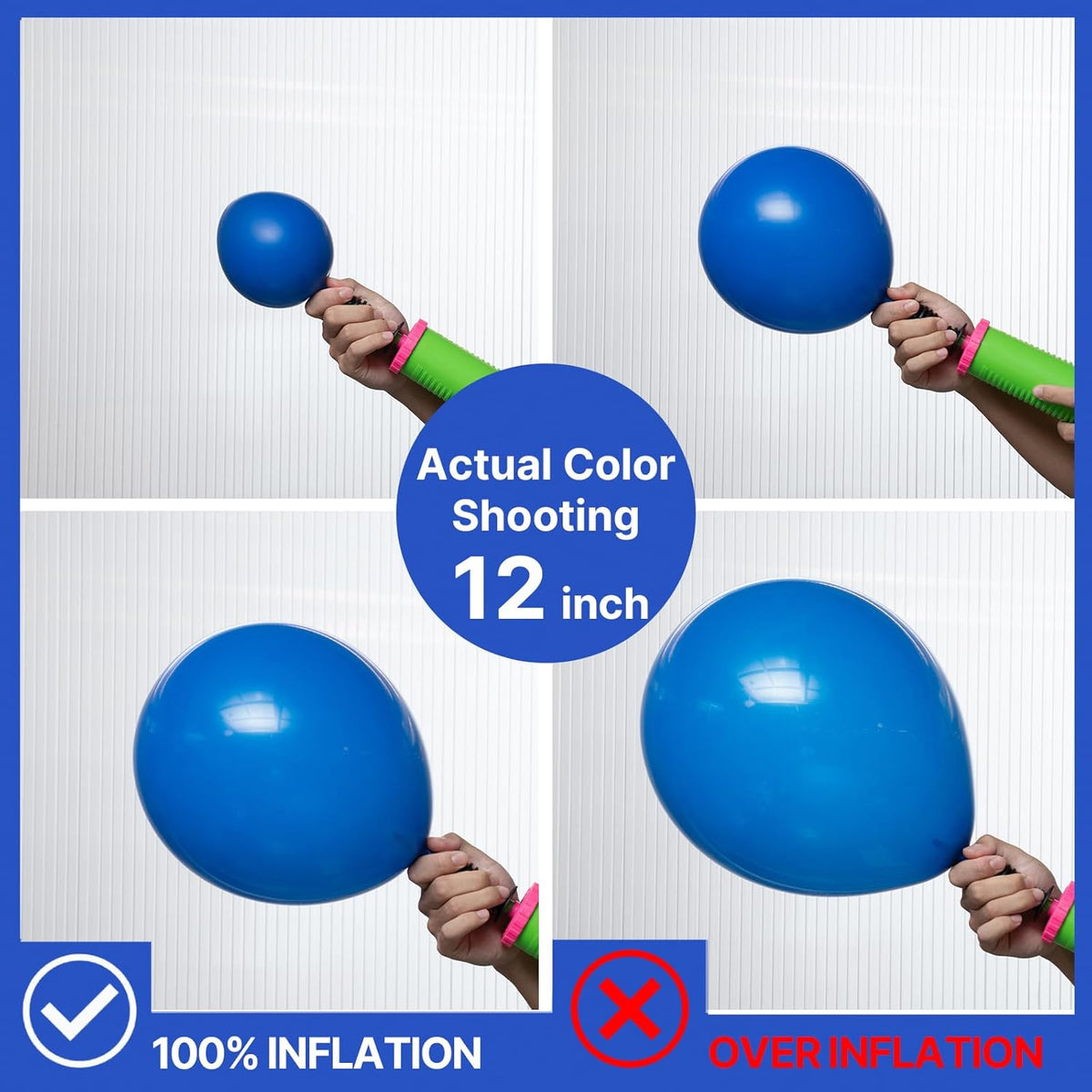 PartyWoo Royal Blue Balloons - 152-Piece Arch Kit for Baby Showers & Graduations | 5-12 Inch Sizes