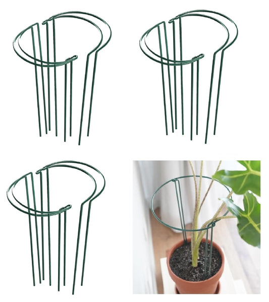 12 Pack 24 Inch High Plant Stake,Garden Plant Support,Half-Round Peony Cage Plant Ring Hoop