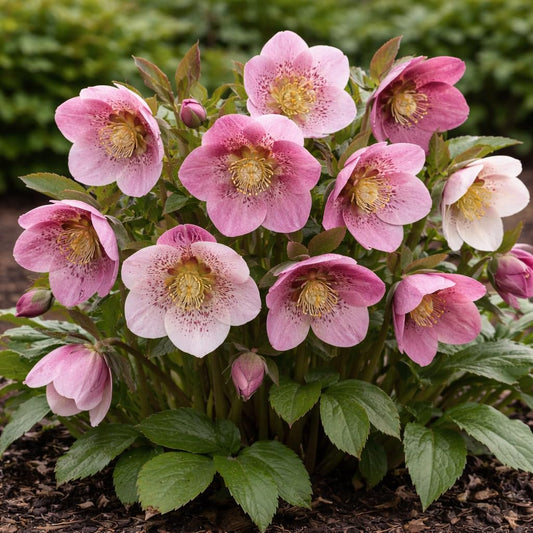 Lenten Rose Plug Plant – Helleborus orientalis Starter – Shade Loving Hardy Perennial with Early Spring Blooms (2)