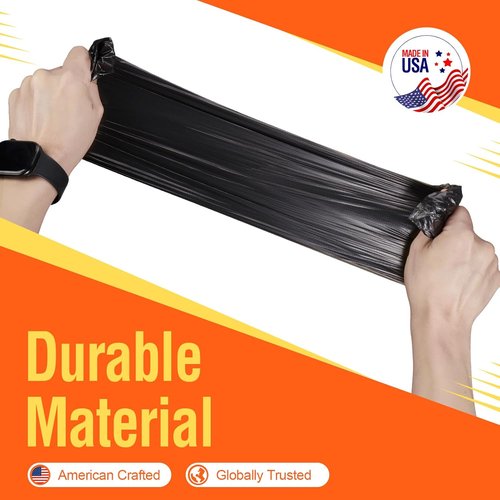 Delxo 30-33 Gallon Trash Bags - Thick, Durable & Puncture-Resistant | 250 Count, Made in USA (Black)