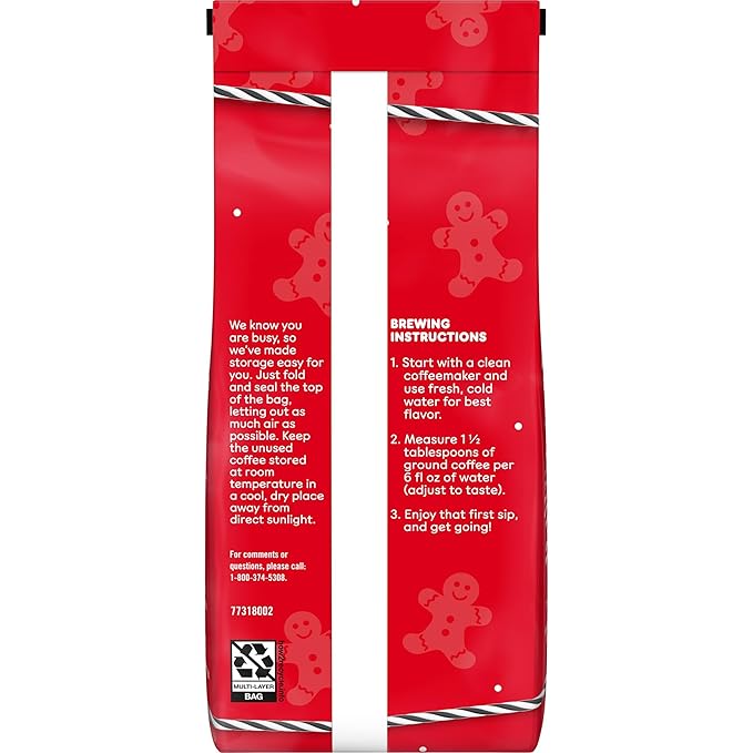 Dunkin' Gingerbread Artificially Flavored Coffee, Ground Coffee, 11 oz Bag
