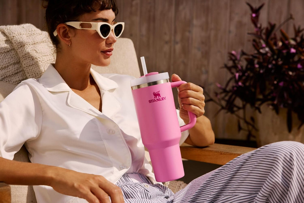 STANLEY Quencher H2.0 Tumbler - 14 oz Insulated Stainless Steel Cup with Handle & Straw | BPA-Free Daffodil