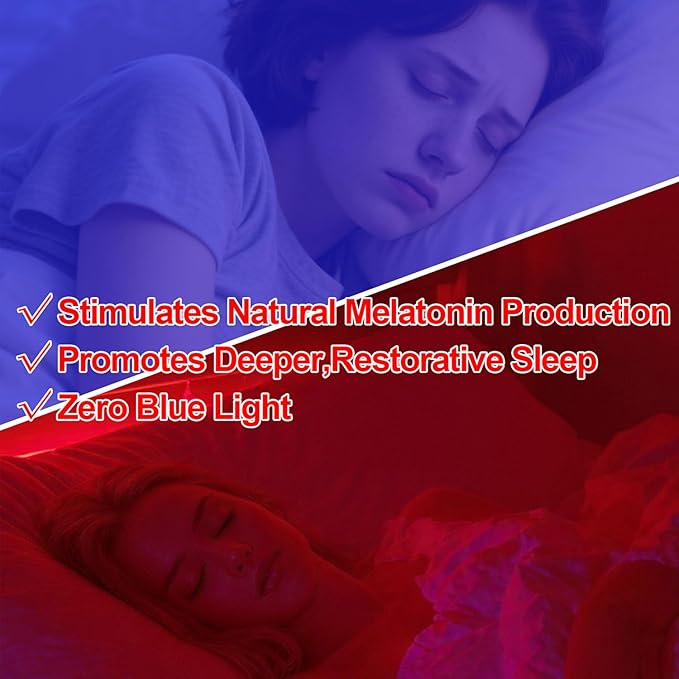 670nm Red Night Light with Retractable Plug [2 Pack] - Zero Blue Light, with Dusk to Dawn Sensor - Auto On/Off 0.3W LED Night Light Plug into Wall Pefect for Bedroom,Bathroom,Nursery,Hallway