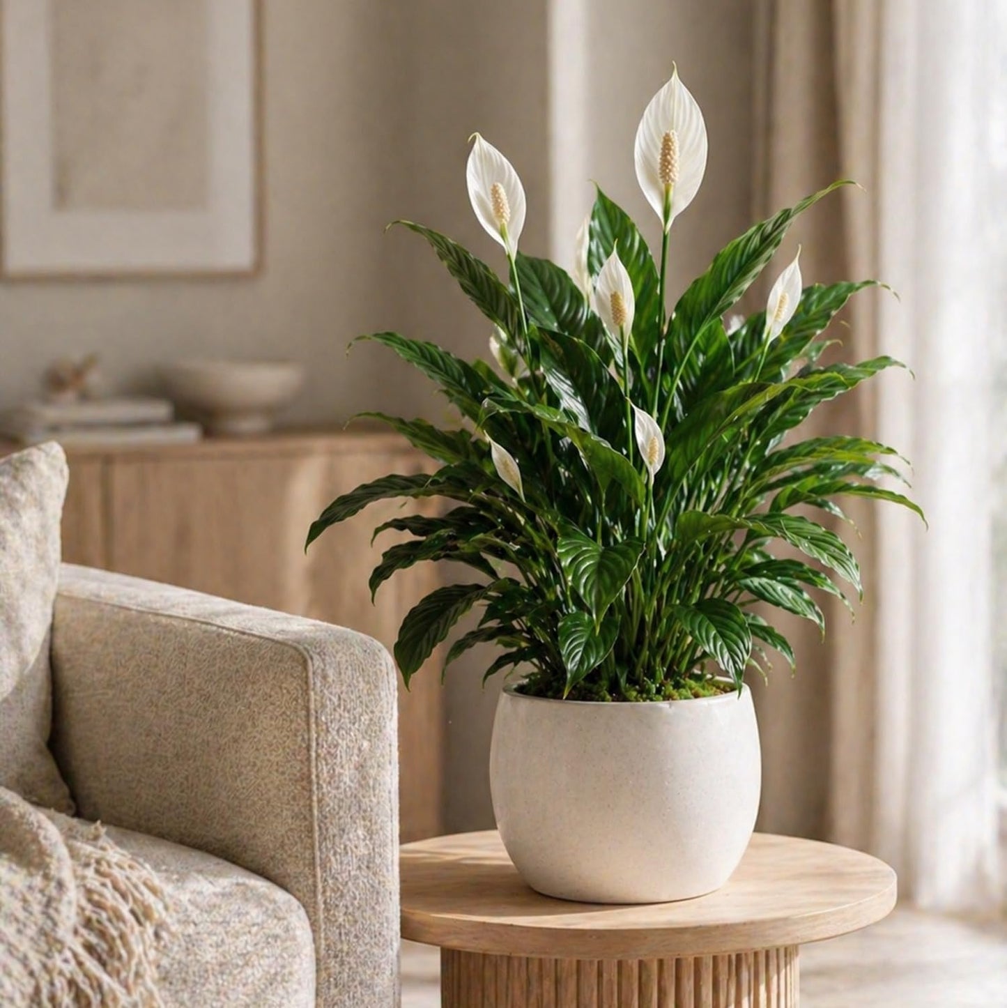 Live Spathiphyllum '7th Heaven' Plant - '7th Heaven Peace Lily' - ragnaroc Tropical Plant 2-8" Tall - 1ct - Live Arrival Guaranteed - House Plants for Home Décor & Gift