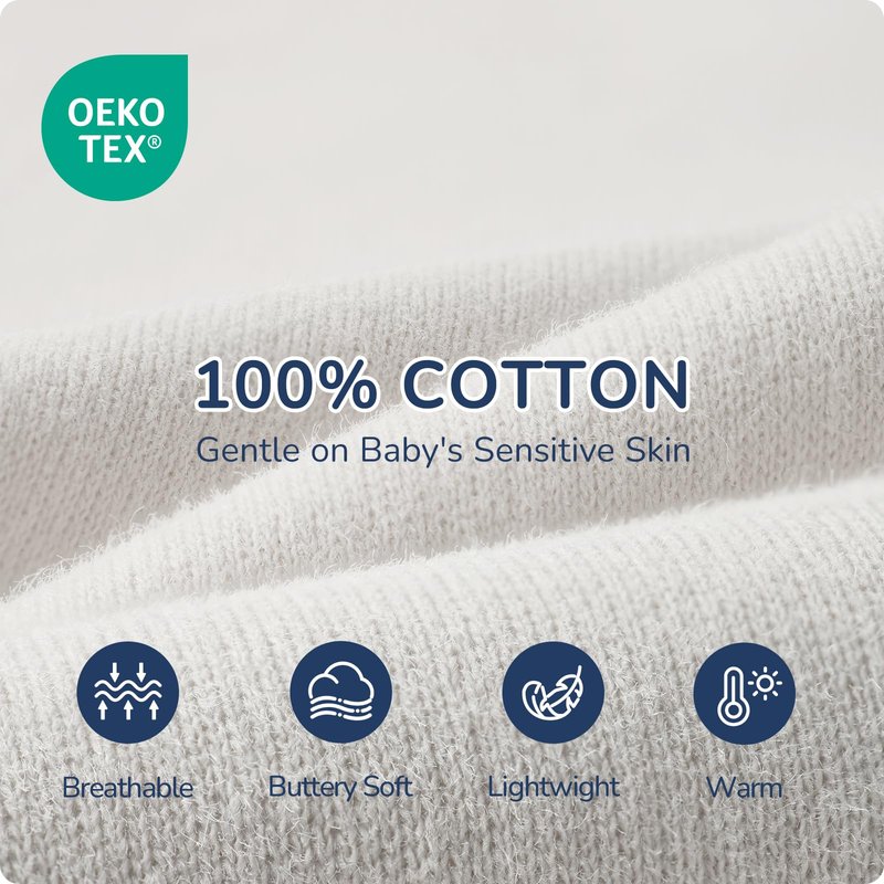 usbettas Swaddles for Newborns, Safe Sleep Swaddle Sack with Mesh Design, Breathable 100% Cotton Sleepsack New-Parent-Friendly 0-3 Month, 3-Way Adjustable Transitional Swaddle, Grey