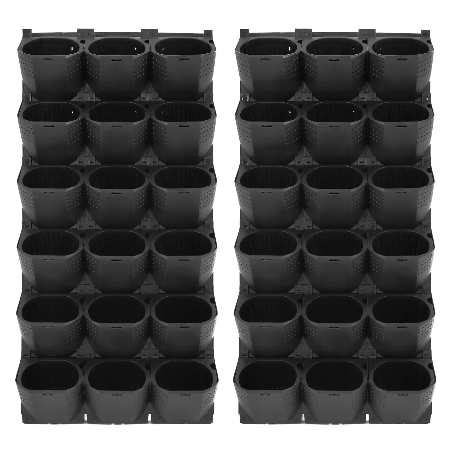 QIUTMER 36-Pot Wall Mounted Vertical Garden Planter 10.56fl oz Water-Storage Layer with Drainage/Vent Holes, Indoor Outdoor for Flowers Herbs Vegetables